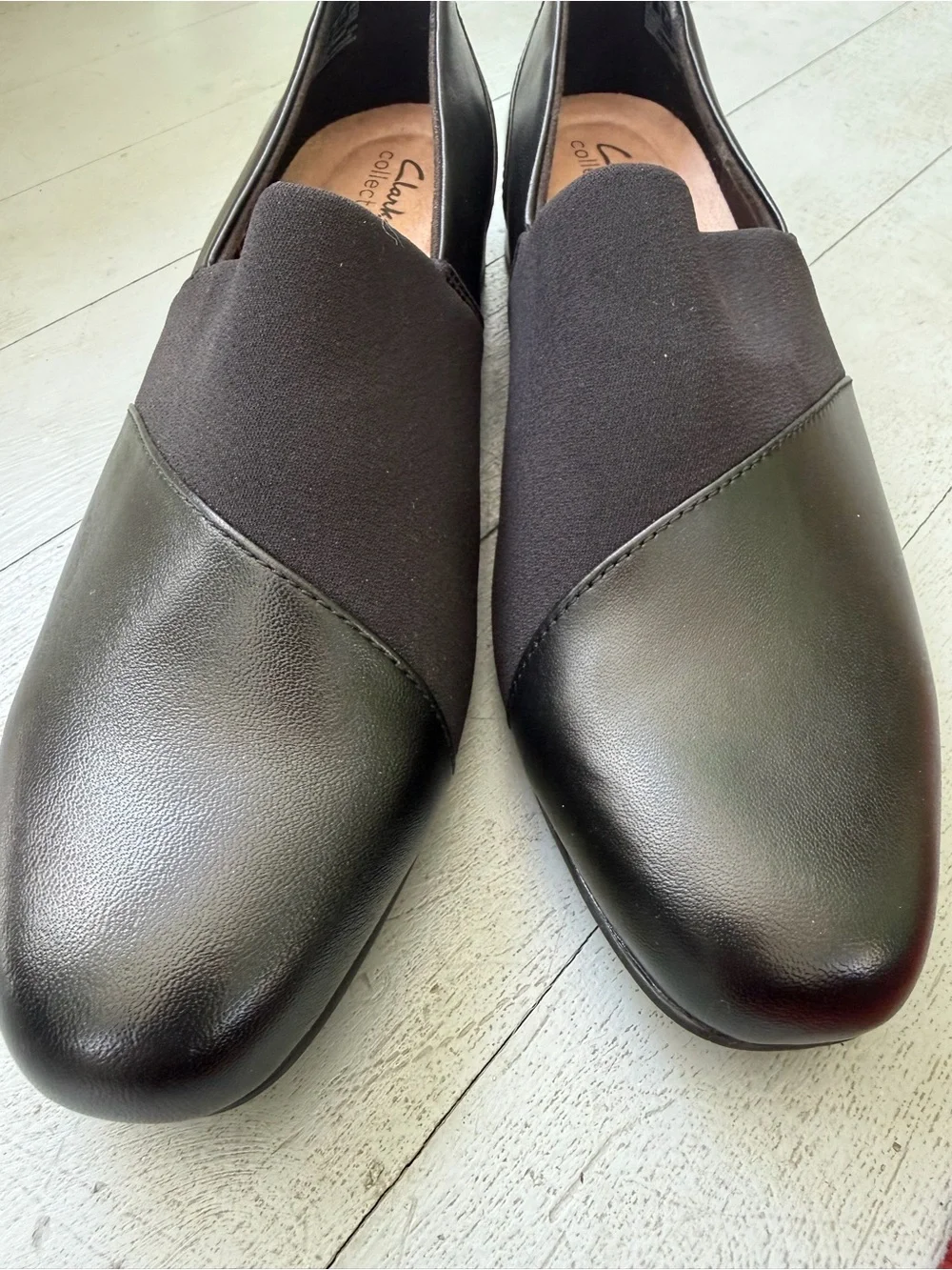 NEW Clarks Juliet Gem Slip-On Black Leather 10